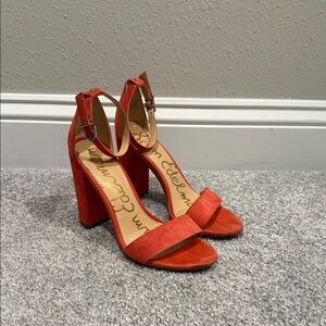 Sam Edelman Women's Bold Orange Block Heels